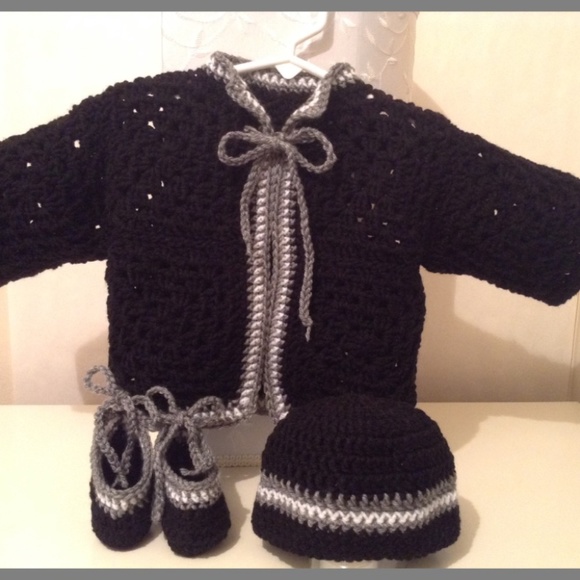 Baby Handmade Grand Ball Event SweaterHatBooties